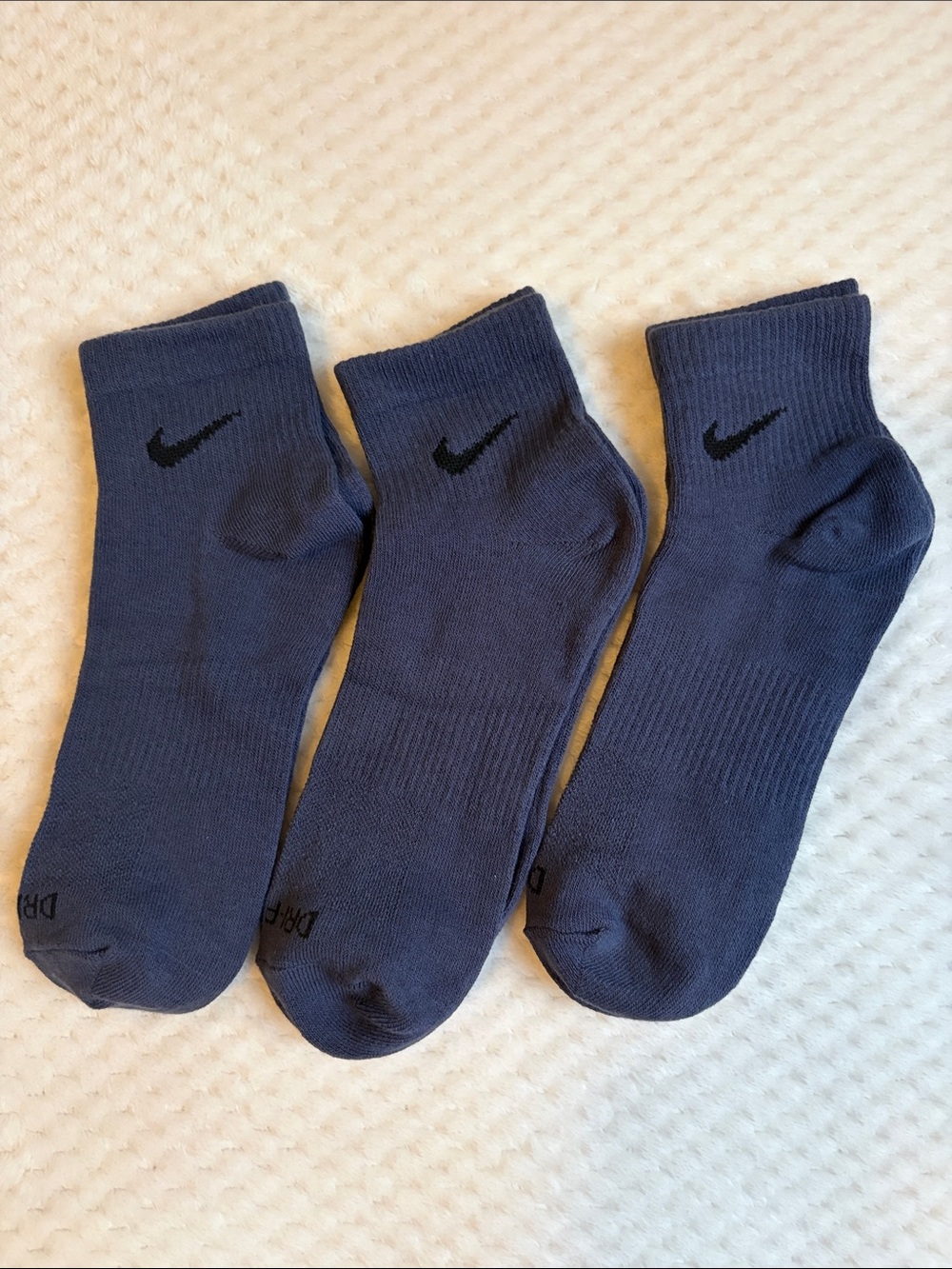 NWOT Nike Dri-Fit Women's Ankle Socks - Dark Blue (3-Pack) Medium